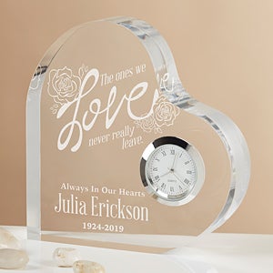 Engraved Heart Clock - The Ones We Love