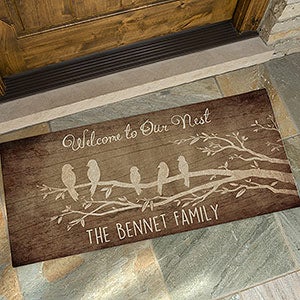 Welcome To Our Nest Personalized Oversized Doormat- 24x48