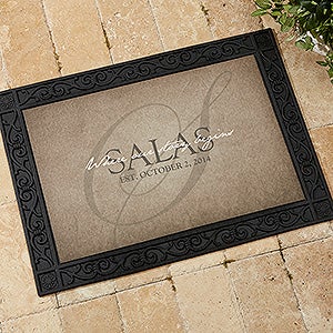 The Heart Of Our Home Personalized Doormat- 18x27