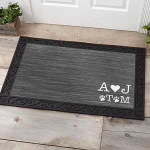 Family Initials Personalized Doormat-20x35