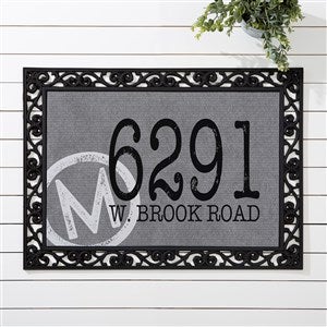 Personalized Family Initial Stamped Address Doormat - Standard