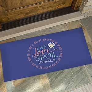 Personalized Grandparent Oversized Doormat - Live, Love, Spoil