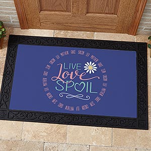 Live, Love, Spoil Personalized Doormat- 20x35