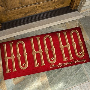 HO HO HO Personalized Oversized Doormat- 24x48