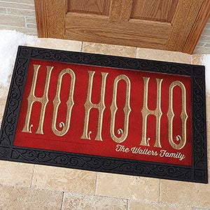 HO HO HO Personalized Doormat- 20x35