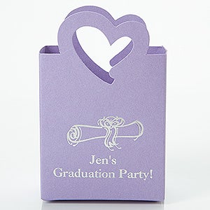 Party Time Personalized Mini Tote Favor Boxes - Heart