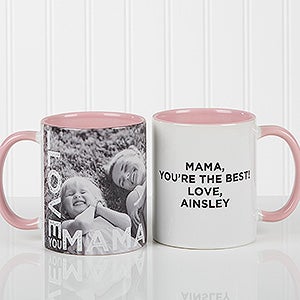 Pink Personalized Ladies Photo Coffee Mugs - Loving Them