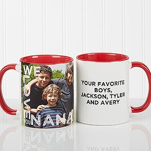 Loving Them Personalized Photo Coffee Mugs For Her - Red