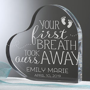 Personalized Baby Heart Keepsake - You Took Our Breath Away