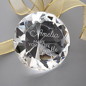 Engraved Diamond Keepsake - Make Your Life Sparkle