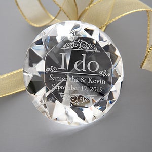 Engraved ENgagement Diamond Keepsake - I Do