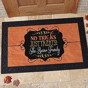 Custom Halloween Doormat - No Tricks, Just Treats