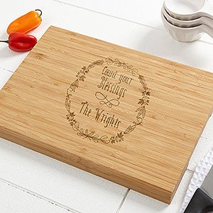 Count Your Blessings 14x18 Personalized Bamboo Cutting Board