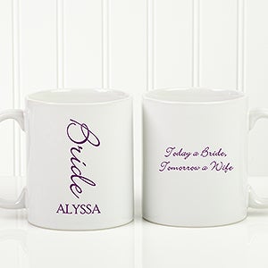 Bridal Brigade Personalized Wedding Coffee Mug 11oz.- White