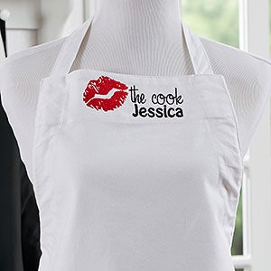 Embroidered Apron - Kiss The Cook