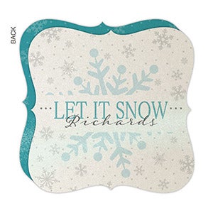 Snowy Christmas Personalized Pearlized Christmas Cards