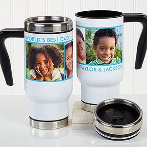 Personalized Photo Commuter Travel Mug - Picture Perfect - 3 Photos