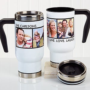 Personalized Photo Commuter Travel Mug - Picture Perfect - 4 Photos