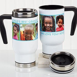 Personalized Photo Commuter Travel Mug - Picture Perfect - 5 Photos