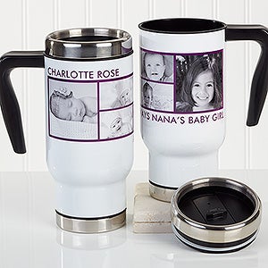 Personalized Photo Commuter Travel Mug - Picture Perfect - 6 Photos