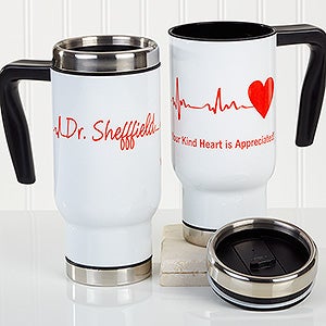 The Heart of Caring Personalized Commuter Travel Mug