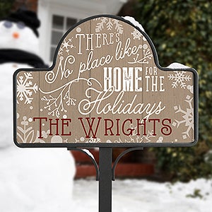 No Place Like Home Personalized Yard Stake - Yard Stake With Magnet