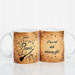 Witch's Brew Personalized Coffee Mug 11oz.- White