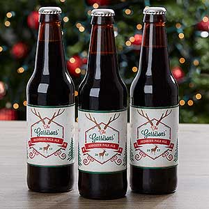 Custom Beer Bottle Labels - Holiday Brew - 6 labels