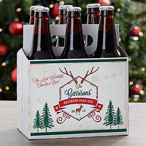 Custom 6 Pack Bottle Carrier - Holiday Brew