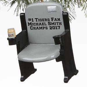 Stadium Seat Personalized 3D Sports Ornament- Grey