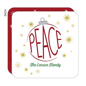 Ornamental Peace Personalized Christmas Cards