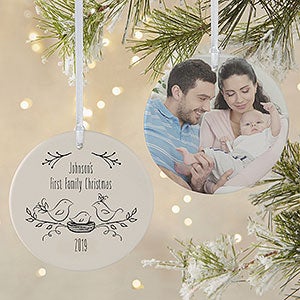 Our First Family Christmas Photo Ornament