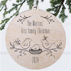 Our First Family Christmas Personalized Wood Ornament