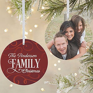 Family Christmas Photo Ornament