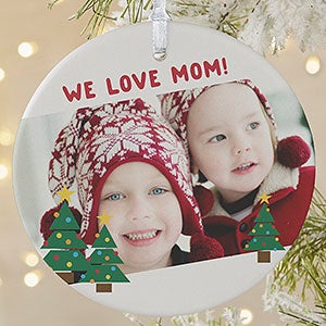 Personalized Christmas Trees Photo Ornament