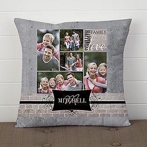 Personalized Photo Throw Pillow - Family Memories - 14