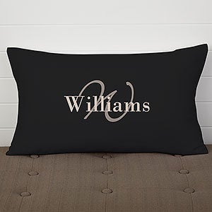 Family Monogram Personalized Lumbar Pillow