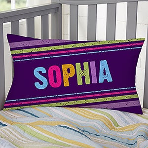 Personalized Lumbar Throw Pillows For Kids - Name