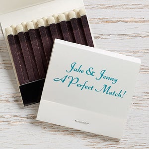 Wedding & Anniversary Personalized 30-Strike Matches - White