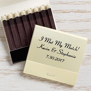 Wedding & Anniversary Personalized 30-Strike Matches - Ivory