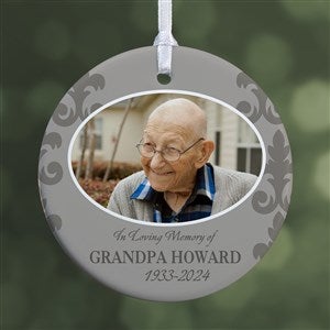 Personalized Photo Memorial Ornament For Him - In Loving Memory