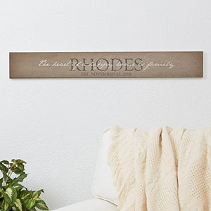 Personalized Wooden Sign - Heart Of Our Home