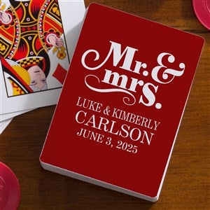 Personalized Wedding Playing Cards - Happy Couple