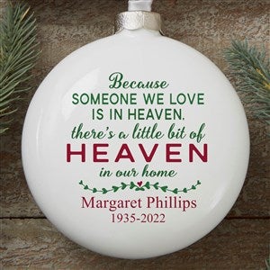 Personalized Memorial Christmas Ornament - Heaven In Our Home