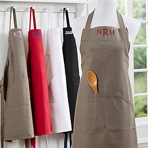 Embroidered Kitchen Apron-Monogram