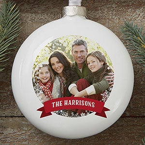 Personalized Photo Globe Christmas Ornaments - Classic Holiday