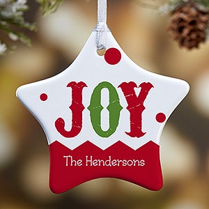 1-Sided Jester Personalized Star Ornament