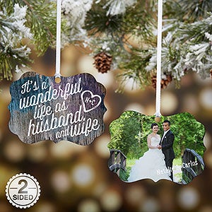 Wonderful Life As Husband & Wife Photo Ornament