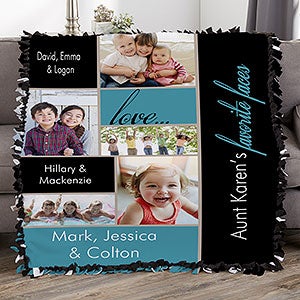 My Favorite Faces 50x60 Tie Photo Blanket