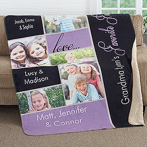 My Favorite Faces Personalized 50x60 Premium Sherpa Blanket